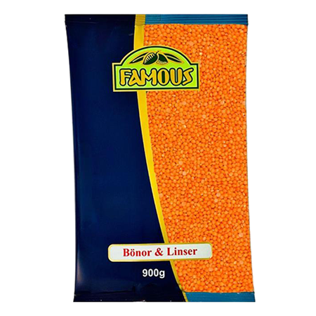 Röda Linser (Halvor) 12 x 900g