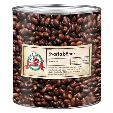Svarta Bönor konserv 6 x 2,5kg