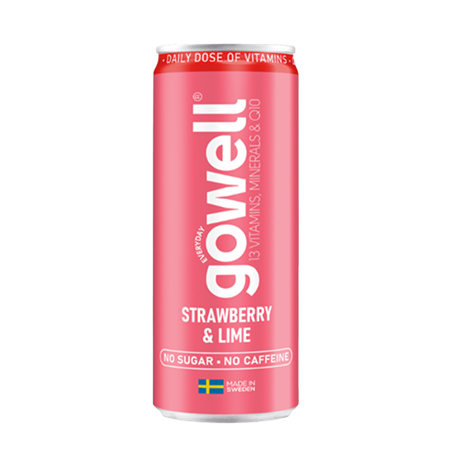 Gowell 24x33cl Strawberry&Lime