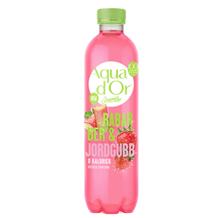Aquador 12 x 50cl Rabarber&Jordgubb