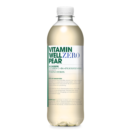Vitamin Well Pear Zero 12 x 50cl